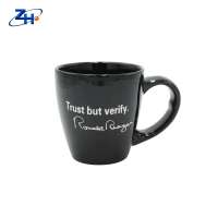 hot selling creative black sublimation ceramic coffee mug with silk screen printing