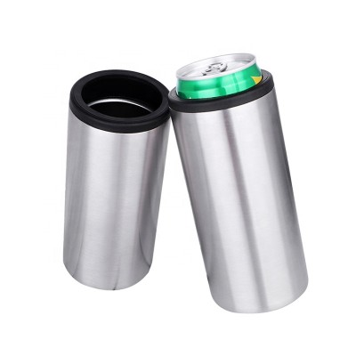 Amazon Hot 12 oz Wholesale Custom Logo Printing Skinny Can Cooler Stainless Steel Slim Can Cooler Tumbler