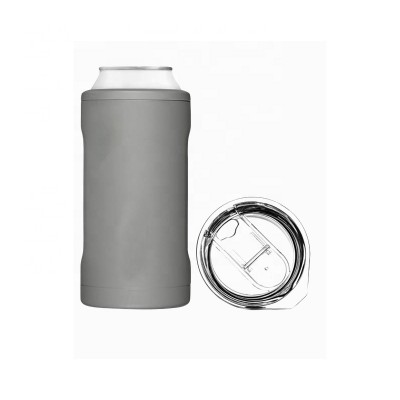 3 in 1 Vacuum Stainless Steel Can Cooler Beer Holder Slim Stainless Steel Can Cooler in Glitter Tumbler