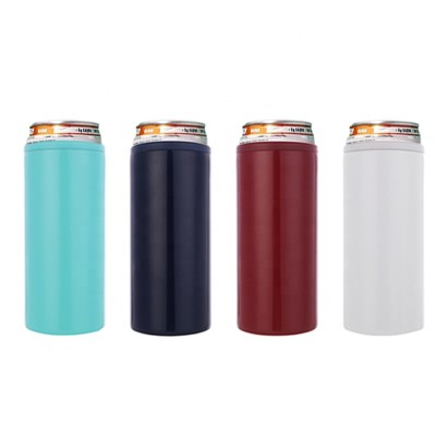 Hot selling 12oz Double Wall skinny Can Cooler Stainless Steel Vacuum Insulated Can Cooler Beer Tumbler