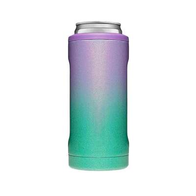 Popular Outdoor 3 in 1 Stainless Steel Skinny Can Cooler in Glitter Tumbler Beer Can Cooler for Cooling Storage