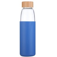 2020 New product 500ml empty glass bottles bamboo lid