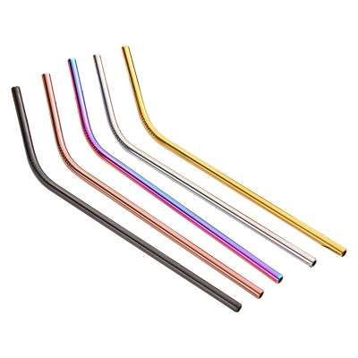 Hot Sale Reusable Folding Colorful stainless steel Drinking Straw