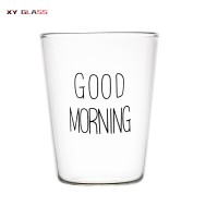 Fashionable classical superior quality good morning breakfast glass milk cup