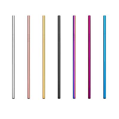 Wholesale Straight Reusable Washable 18/8 Stainless Steel Drinking Straws