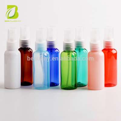 Cylindrical opaque white PET Plastic bottle spray small spray bottle water spray bottle 70ml