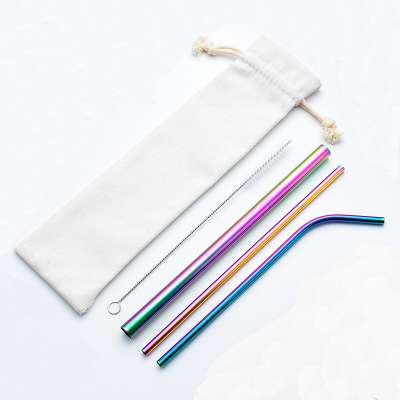 Custom wholesale Stainless Steel Straws Reusable Drinking Straws