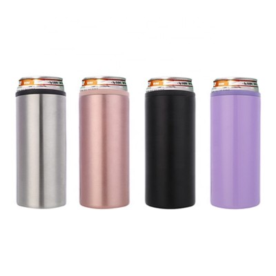 In Stock Amazon Hot Selling Stainless Steel Beer Can Cooler Skinny Tumbler Skinny Can Cooler Stainless Keep Cold