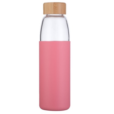 2020 New product 500ml bamboo lid glass milk bottle