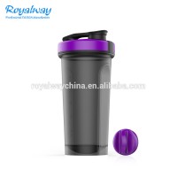 BPA free  Colorful Gym Sports Plastic Shaker Bottle For Protein