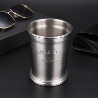 350ml Stainless Steel Beer Cup FDA Wine Glass With Base Milk Cup Custom Stainless Steel Single Wall Customize Laser Drinking Cup